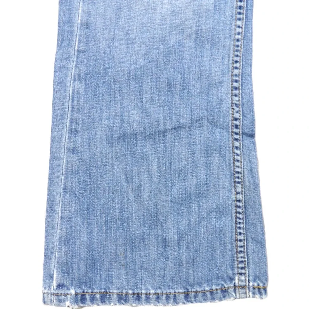 Y2K Levis 527 Slim Bootcut Jeans Men W33xL30 Distressed Light Wash Denim Western